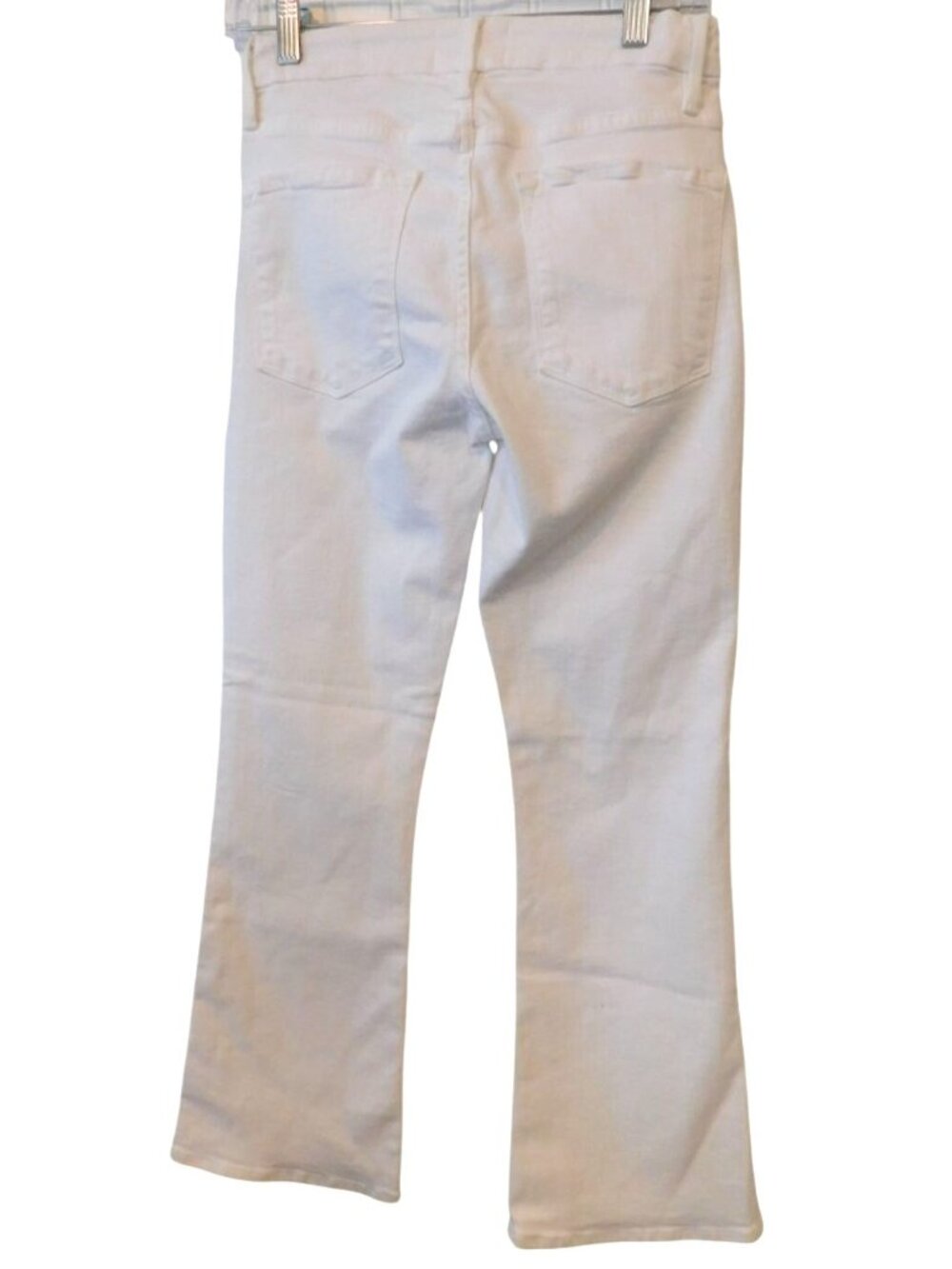 FRAME Le Crop Mini Boot White Jeans Sz 26 Cropped Flare Denim Quiet Luxury - Picture 4 of 4